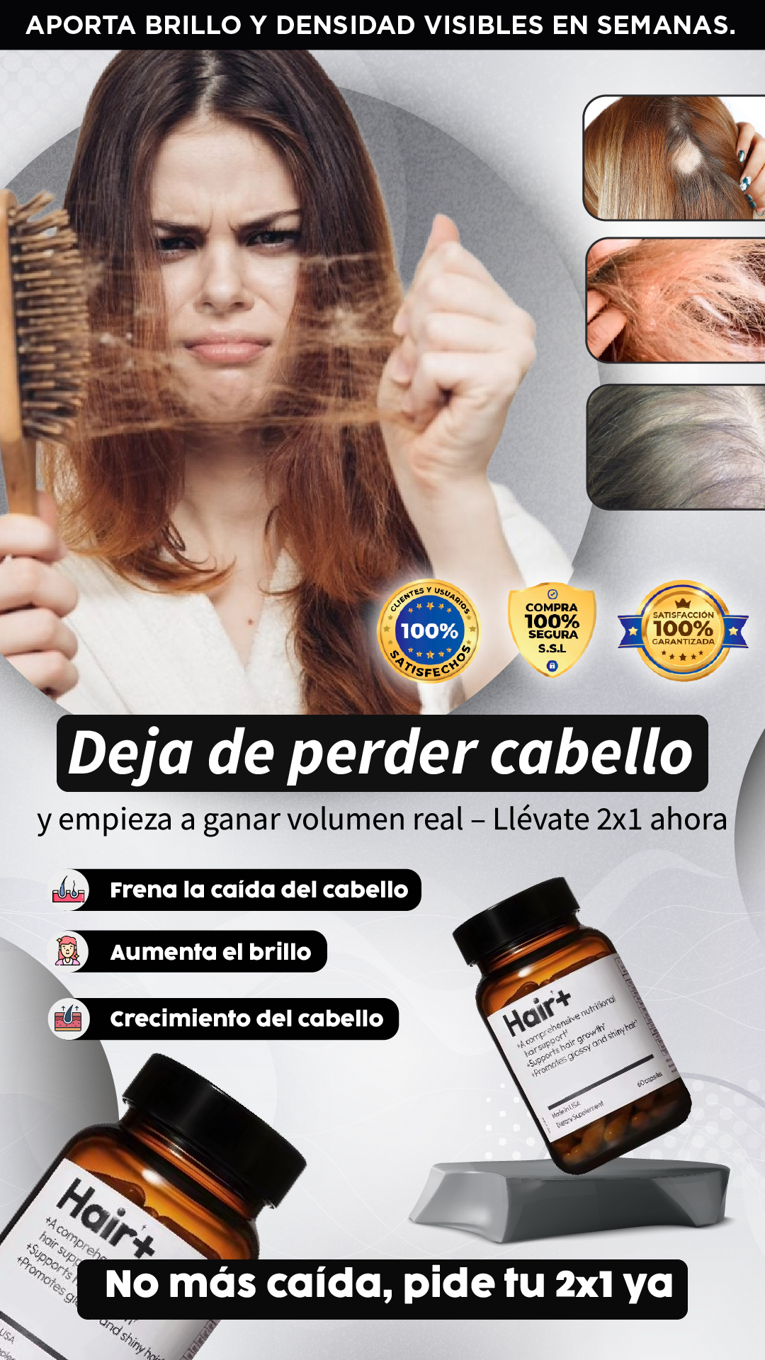 Hair+| Cabello fuerte al doble: ¡2x1 hoy!
